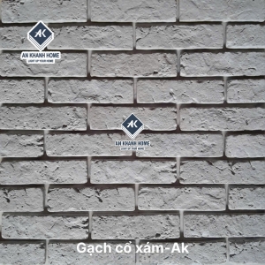 Gạch ốp tường giả cổ xám bê tông