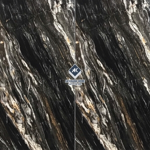 Gạch Ấn Độ 80x160 Màu Đen Vân Đá Tự Nhiên Marina Pedra AVA-816.04 Bề Mặt Siêu Bóng