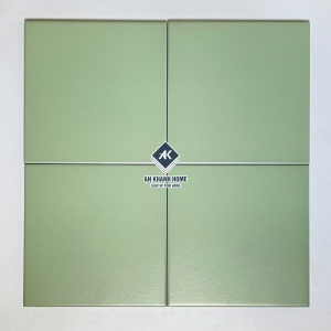 Gạch bông 20x20 màu xanh lá non không vân đơn sắc bề mặt mờ