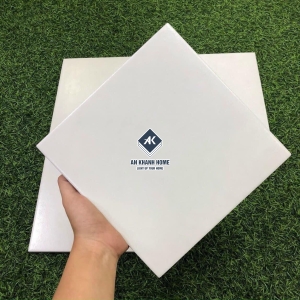 Gạch bông 20x20 màu trắng trơn không vân đơn sắc bề mặt mờ