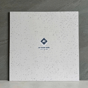 Gạch 60x60 terrazzo màu trắng hạt li ti màu xám mờ