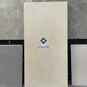 Gạch 60x120 Ấn Độ màu kem vân hiệu xi măng loang bề măt mờ
