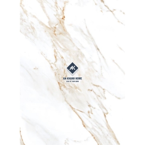 Đá nung kết 80x240x1.5cm Calacatta Borghini màu trắng vân marle vàng bề mặt bóng