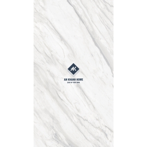 Đá nung kết 80x240x1.5cm Carera màu trắng vân xám chéo bề mặt bóng