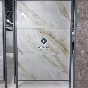 Gạch 80x160 màu kem đá vệt nâu Volcas Radico bóng