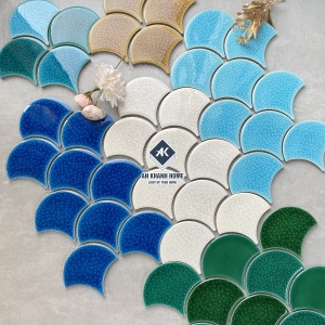 Gạch mosaic vảy cá bóng - mờ - men rạn các loại