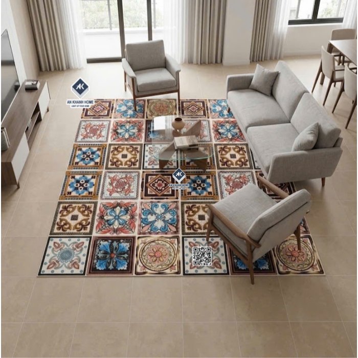 Gạch bông 30x30 bề mặt mix hoa văn nổi 3D