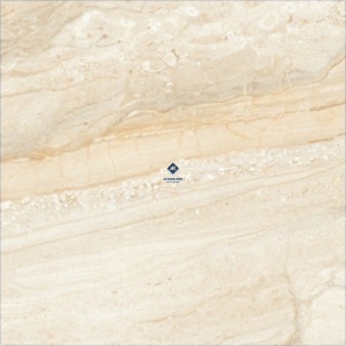 Gạch Ấn Độ 100x100 Màu Vàng Kem Vân Đá Marble Albania Beige Bề Mặt Bóng