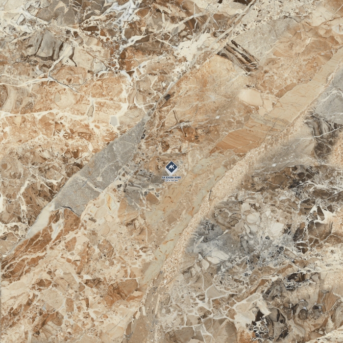 Gạch Ấn Độ 120x120 BRECCIA BLUE Bề Mặt Bóng