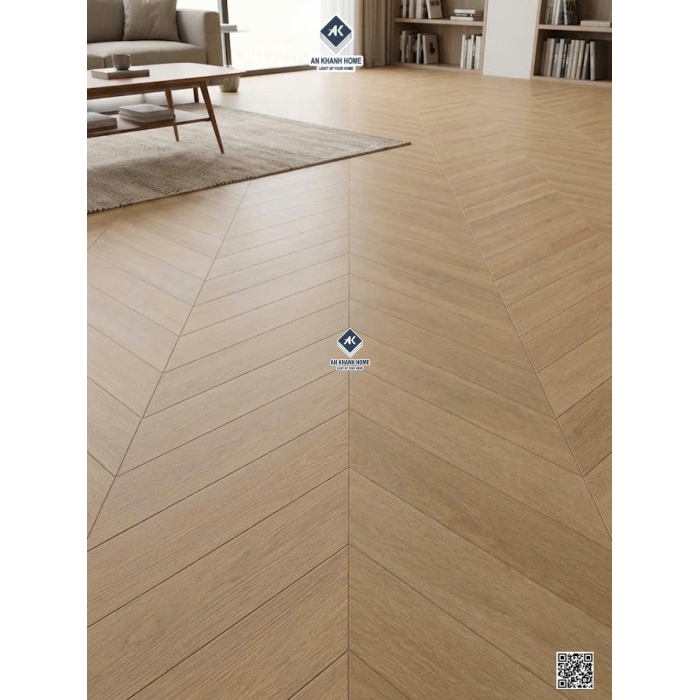 Gạch vân gỗ xương cá nâu nhạt 60x120 trung quốc