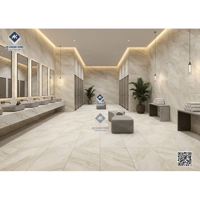 Gạch ốp lát Malaysia 60x120 mờ Baby Skin kem vân đá
