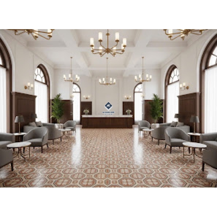 Gạch bông giả cổ 30x30cm hoạ tiết tối giản