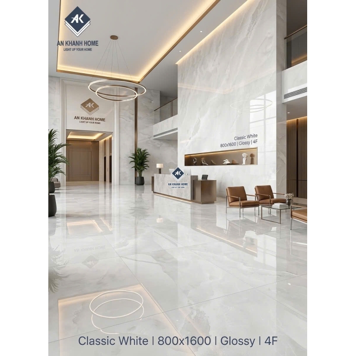 Gạch lát nền 80x160 bóng kiếng xám nhạt vân mây