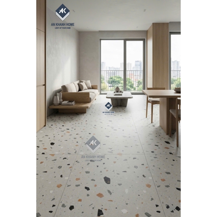 Gạch Terrazzo 60x120 SteeL Grey nhập khẩu ấn độ