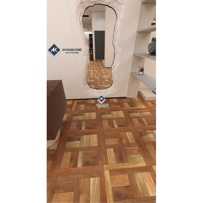 Gạch giả gỗ ghép khối 60x60 cao cấp             