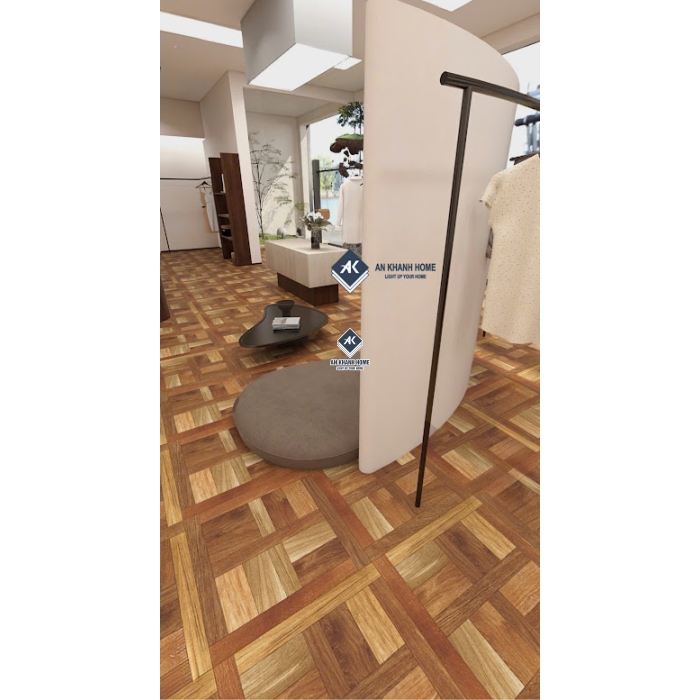 Gạch giả gỗ ghép khối 60x60 cao cấp             