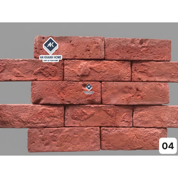 Gạch giả cổ đỏ bê tông màu ốp tường