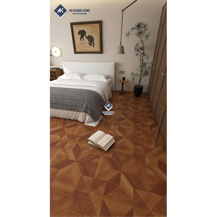 Gạch 60x60 giả gỗ vân đối xứng ghép khối      