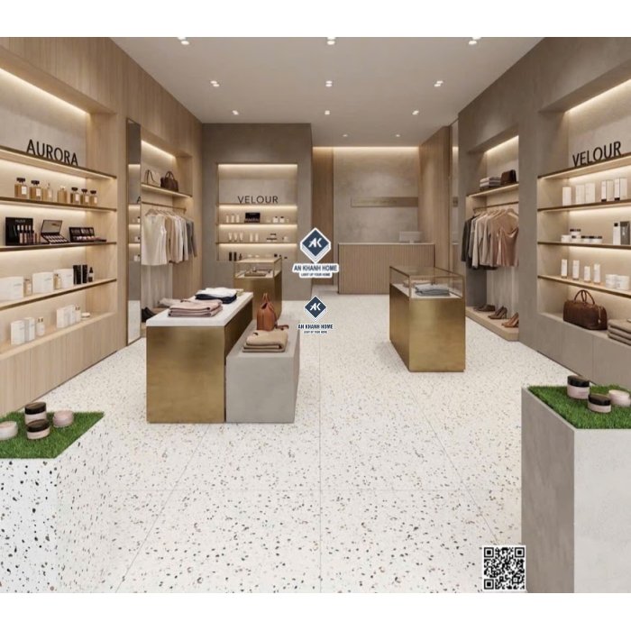 Gạch terrazzo nhiều màu 60x120 kis đá granite