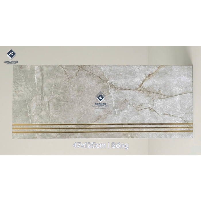 Gạch lát bậc cầu thang xám marble nhũ vàng 47x120 trung quốc
