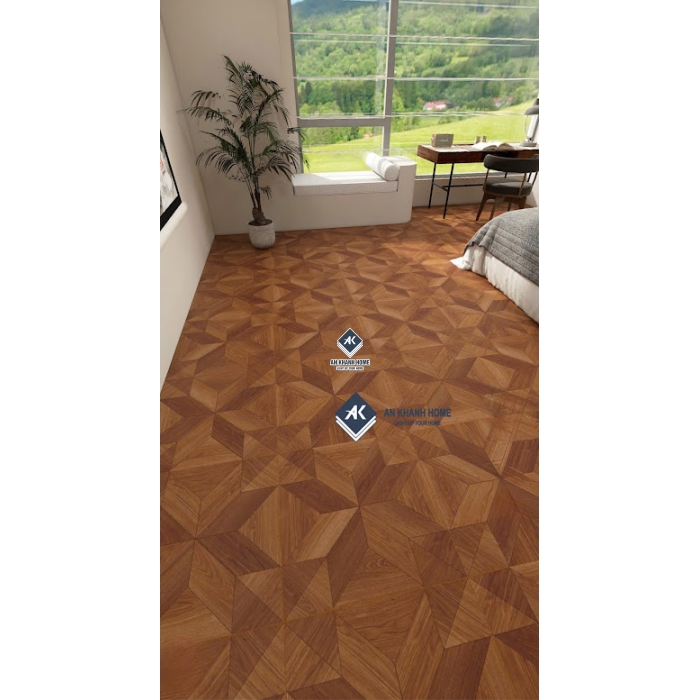 Gạch 60x60 giả gỗ vân đối xứng ghép khối      