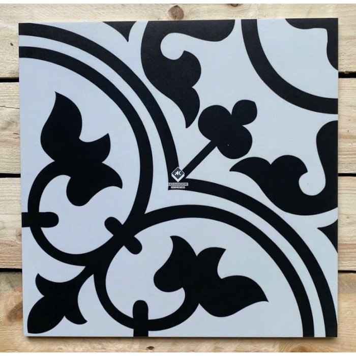 Gạch bông cổ điển 30x30 hoạ tiết đen