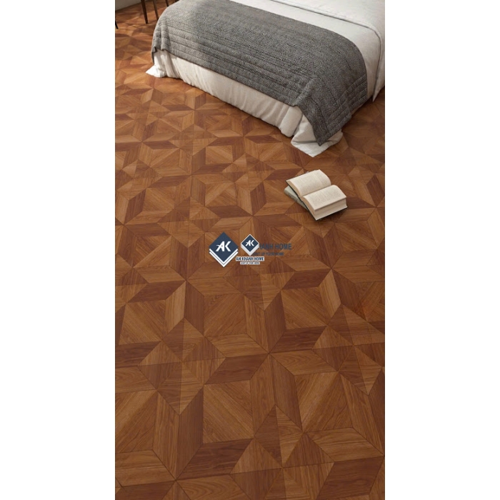Gạch 60x60 giả gỗ vân đối xứng ghép khối      