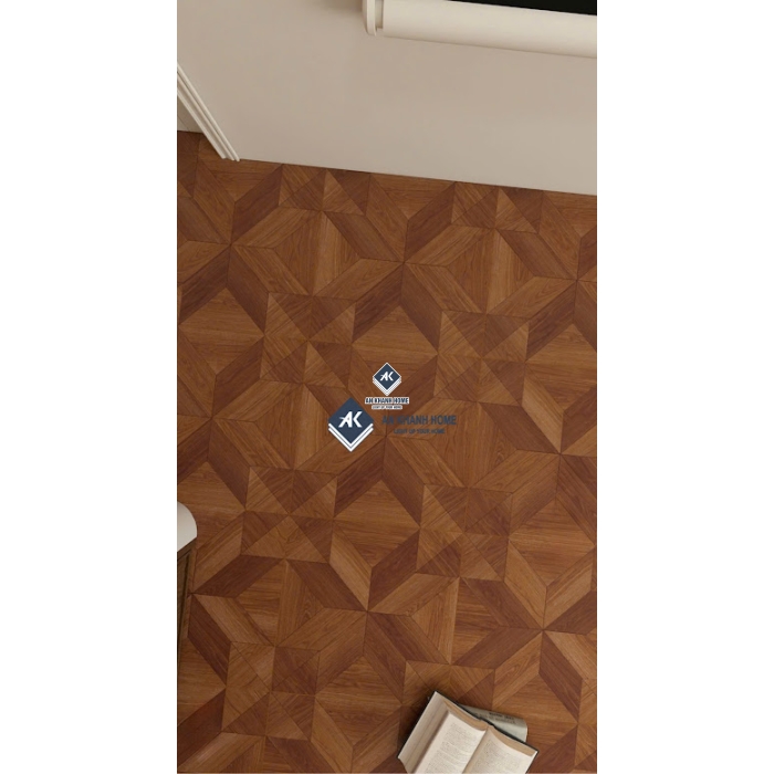 Gạch 60x60 giả gỗ vân đối xứng ghép khối      