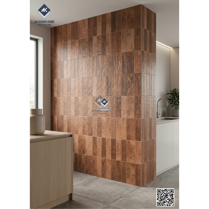 Gạch giả thẻ mix màu bề mặt lượn sóng 40x80cm trung quốc