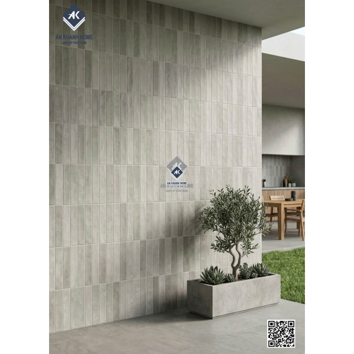Gạch giả thẻ ốp tường 40x80 mix màu hiệu ứng đậm nhạt