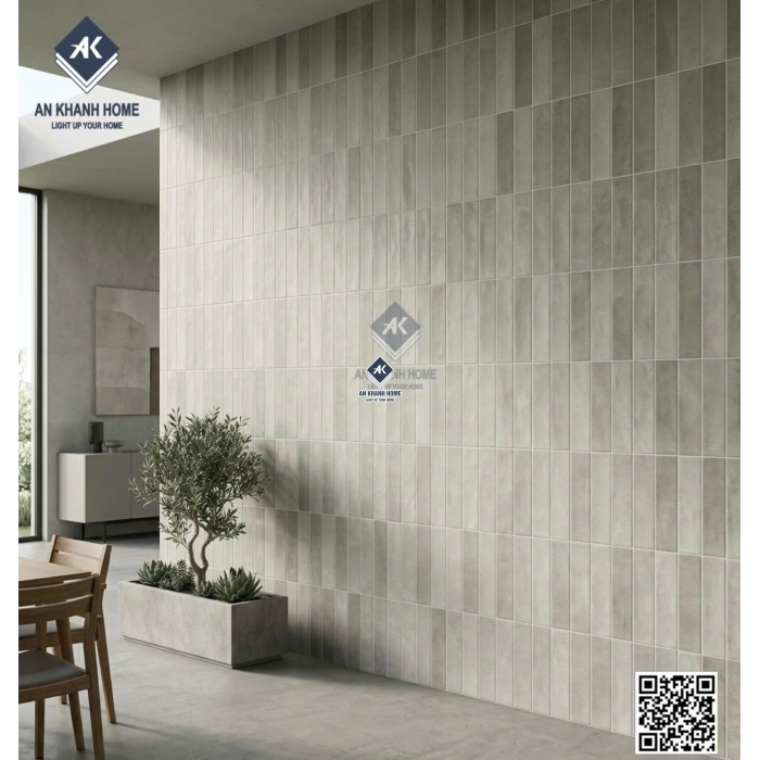 Gạch giả thẻ ốp tường 40x80 mix màu hiệu ứng đậm nhạt