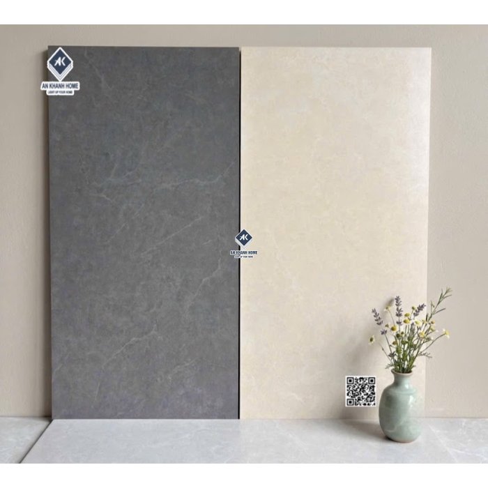 Gạch ốp lát kis 60x120 bề mặt màu xám đậm