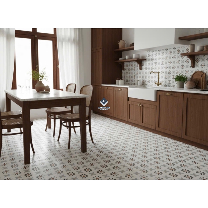 Gạch bông trung quốc 30x30 hoạ tiết tối giản