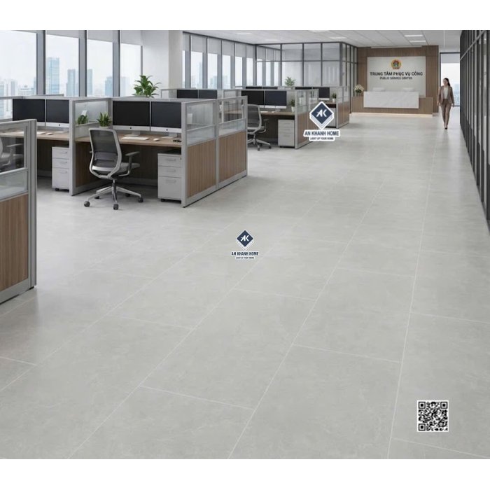 Gạch khổ lớn kis 60x120 granite đá mờ xám nhạt