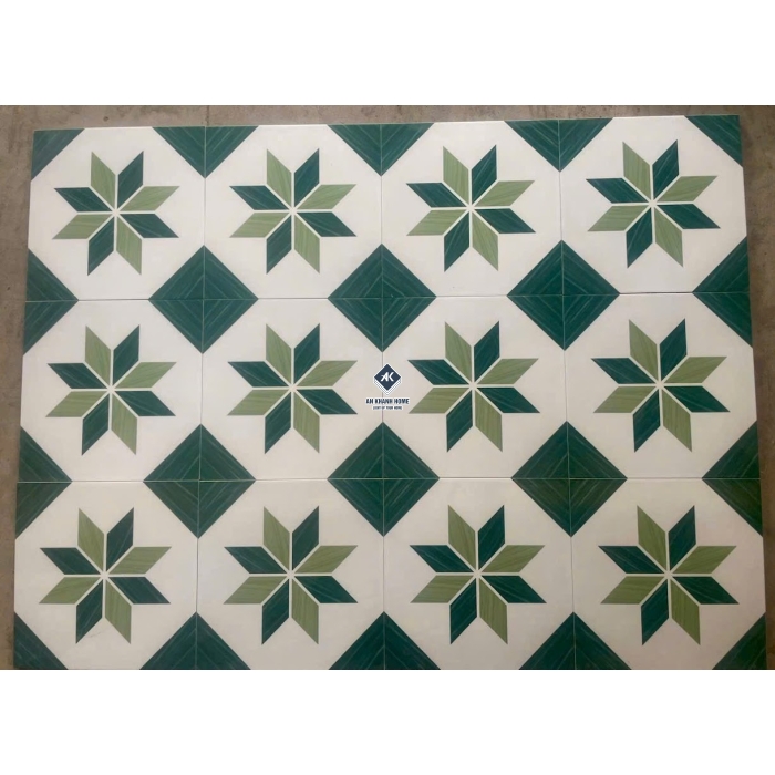 Gạch bông cổ điển hoạ tiết xanh 30x30cm