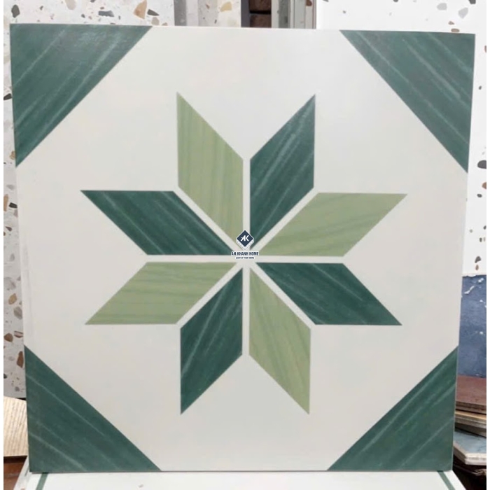 Gạch bông cổ điển hoạ tiết xanh 30x30cm