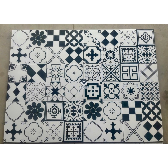 Gạch bông giả cổ 30x30 phối mix nhiều hoạ tiết