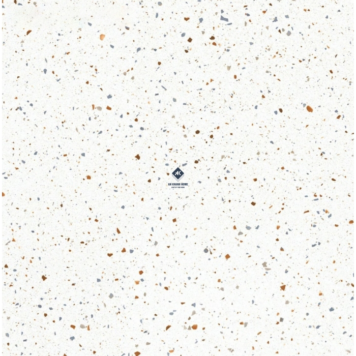 Gạch Ấn Độ 80x80 Màu Trắng Hạt Nhiều Terrazzo Mosaic Stone AK-80.022M Bề Mặt Mờ 