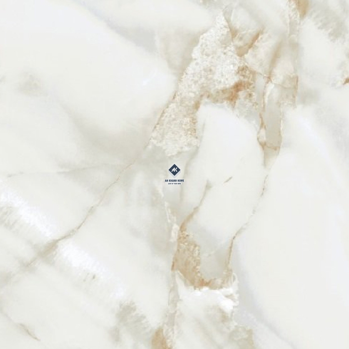 Gạch Ấn Độ 80x80 Màu Kem Vân Đá Onyx Silver AK-80.025 Bề Mặt Bóng
