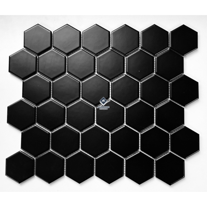Gạch mosaic lục giác bóng - mờ - đơn sắc - vân đá các loại
