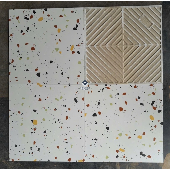 Gạch 30x30cm terrazzo vân đá mài đa sắc   