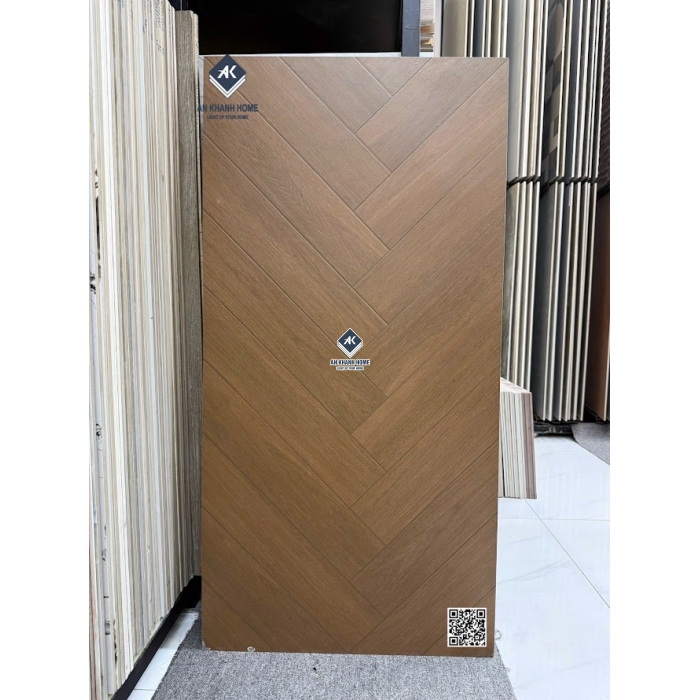 Gạch 60x120 giả gỗ màu nâu vân xương cá trung quốc