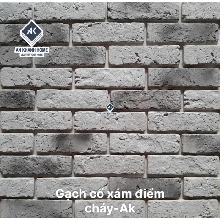 Gạch bê tông chămpa giả cổ xám điểm cháy