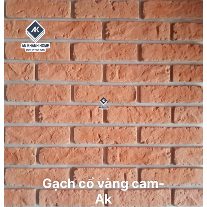 Gạch bê tông giả cổ champa vàng cam