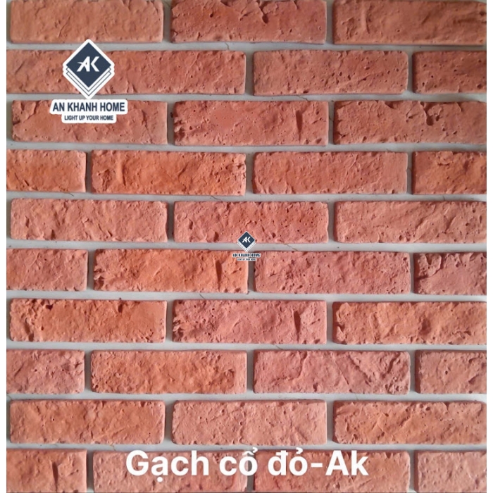 Gạch bê tông màu đỏ giả cổ chămpa