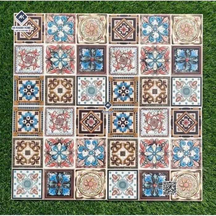 Gạch bông 30x30 bề mặt mix hoa văn nổi 3D