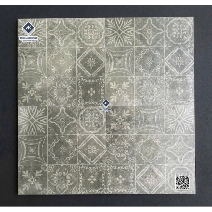 Gạch bông 40x40 cổ điển hoa văn màu xanh