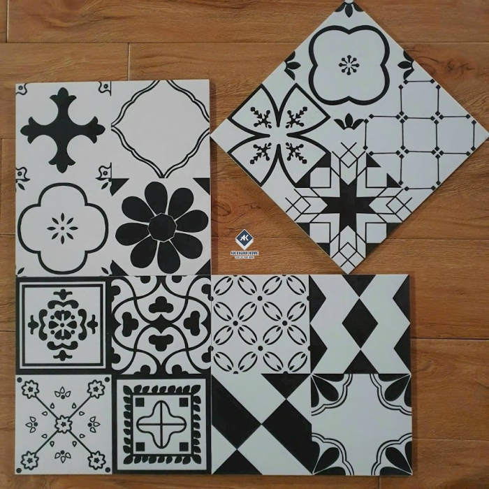 Gạch bông mix hoa văn 30x30 đá porcelain