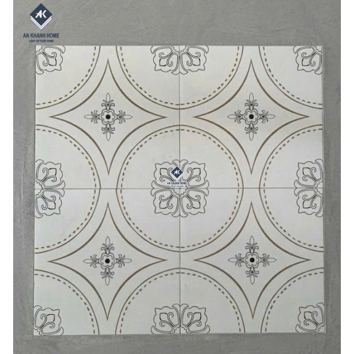 Gạch bông porcelain 40x40 hoạ tiết phong cách Indochine    