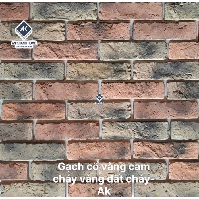 Gạch cổ vàng cam cháy vàng đất cháy